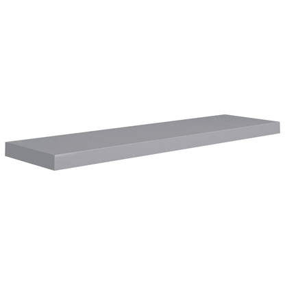 vidaXL Floating Wall Shelves 2 pcs Grey 90x23.5x3.8 cm MDF