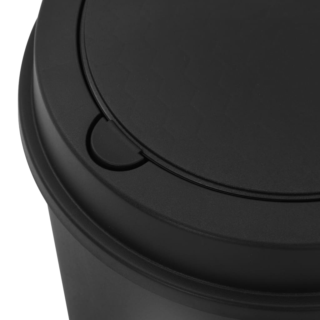 vidaXL Duo Bin Trash Can Black 50 L