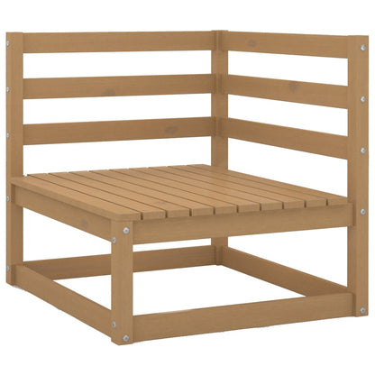 vidaXL 3 Piece Garden Lounge Set Honey Brown Solid Pinewood