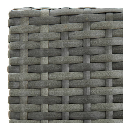 vidaXL 3 Piece Garden Bar Set with Cushions Poly Rattan Grey