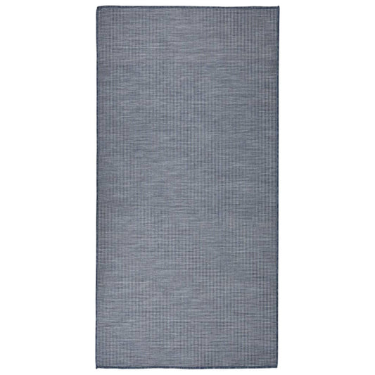 vidaXL Outdoor Flatweave Rug 100x200 cm Blue