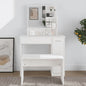 vidaXL Dressing Table with Mirror White 86.5x35x136 cm