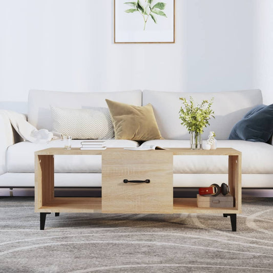 vidaXL Coffee Table Sonoma Oak 102x50x40 cm Engineered Wood