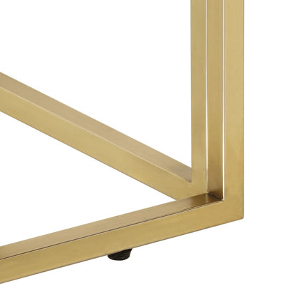 vidaXL Coffee Table Gold Stainless Steel and Tempered Glass
