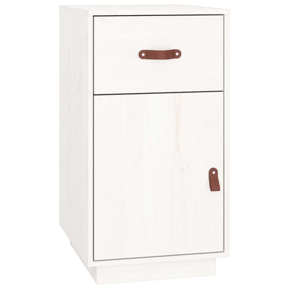 vidaXL Desk Cabinet White 40x50x75 cm Solid Wood Pine