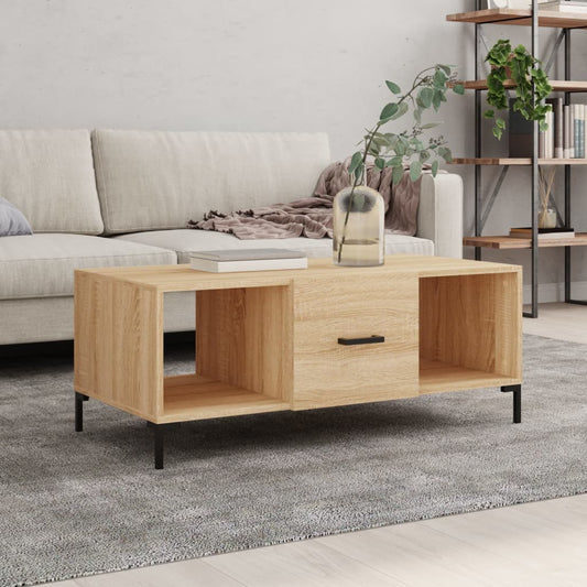 vidaXL Coffee Table Sonoma Oak 102x50x40 cm Engineered Wood
