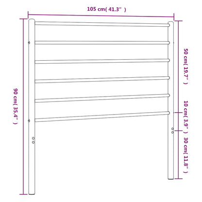 vidaXL Metal Headboard Black 100 cm