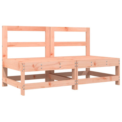 vidaXL Middle Sofas with Cushions 2 pcs Solid Wood Douglas
