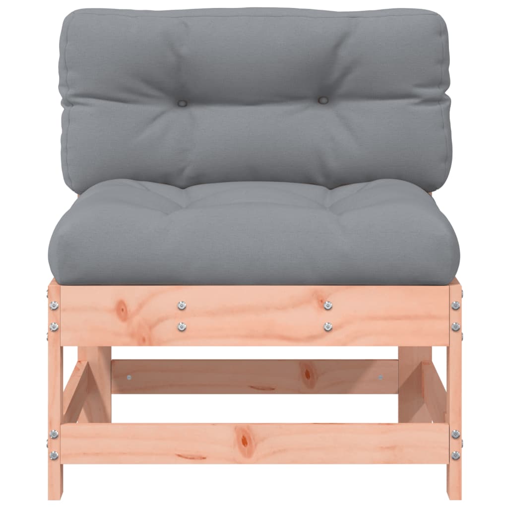 vidaXL Middle Sofas with Cushions 2 pcs Solid Wood Douglas