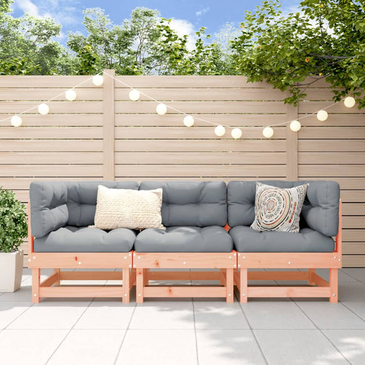 vidaXL 3 Piece Garden Lounge Set Solid Wood Douglas