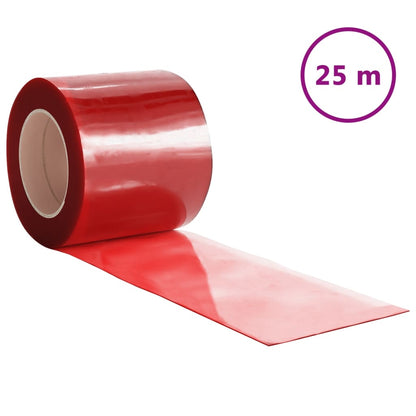 vidaXL Door Curtain Red 200 mmx1.6 mm 25 m PVC