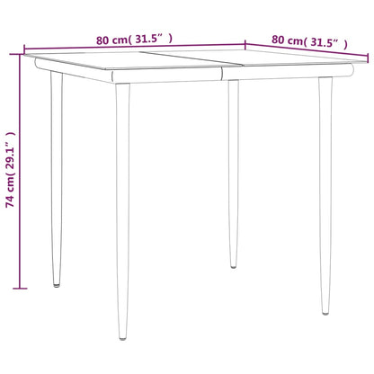 vidaXL 3 Piece Garden Dining Set Poly Rattan