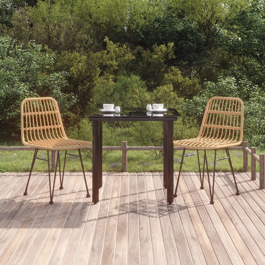 vidaXL 3 Piece Garden Dining Set Poly Rattan