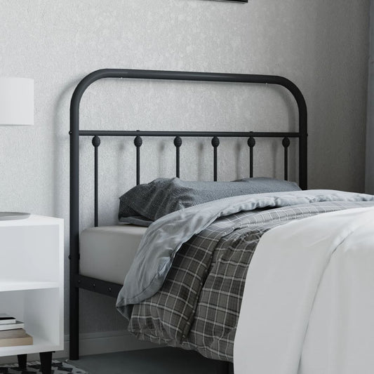 vidaXL Metal Headboard Black 100 cm