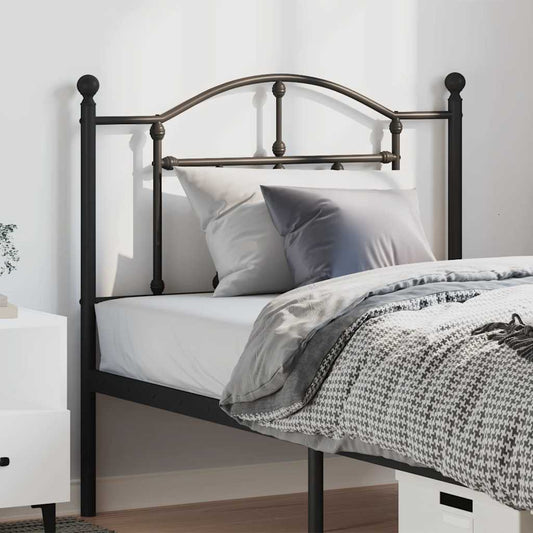 vidaXL Metal Headboard Black 100 cm