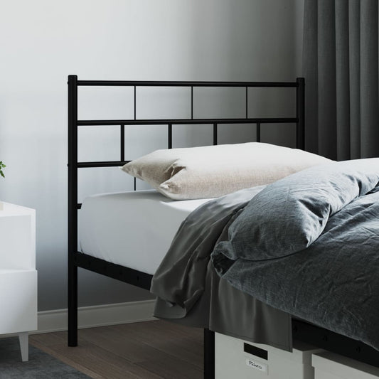 vidaXL Metal Headboard Black 100 cm