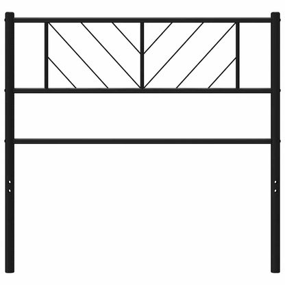 vidaXL Metal Headboard Black 100 cm