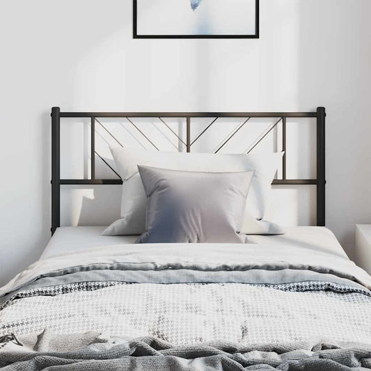 vidaXL Metal Headboard Black 100 cm