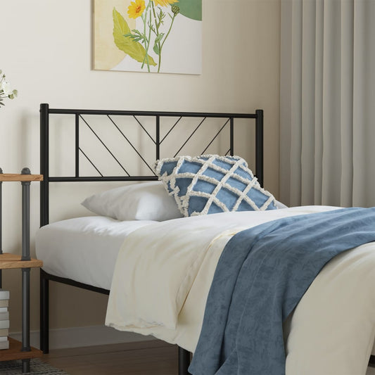 vidaXL Metal Headboard Black 107 cm