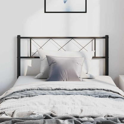 vidaXL Metal Headboard Black 100 cm