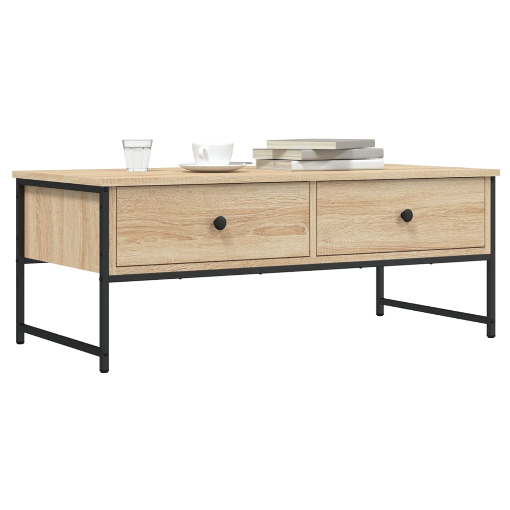 vidaXL Coffee Table Sonoma Oak 101x49x39.5 cm Engineered Wood