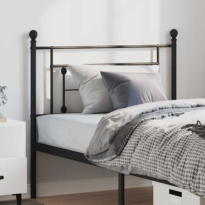 vidaXL Metal Headboard Black 100 cm