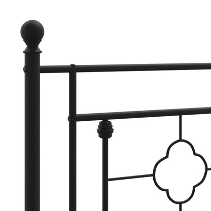 vidaXL Metal Headboard Black 107 cm