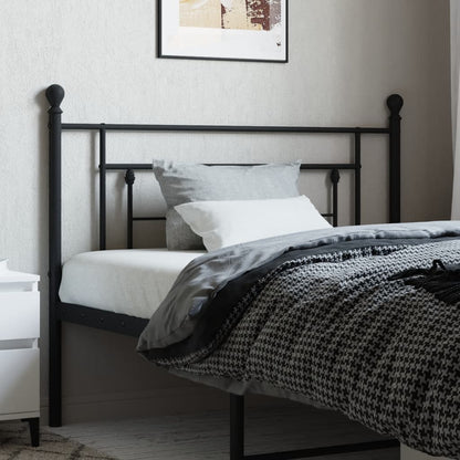 vidaXL Metal Headboard Black 107 cm