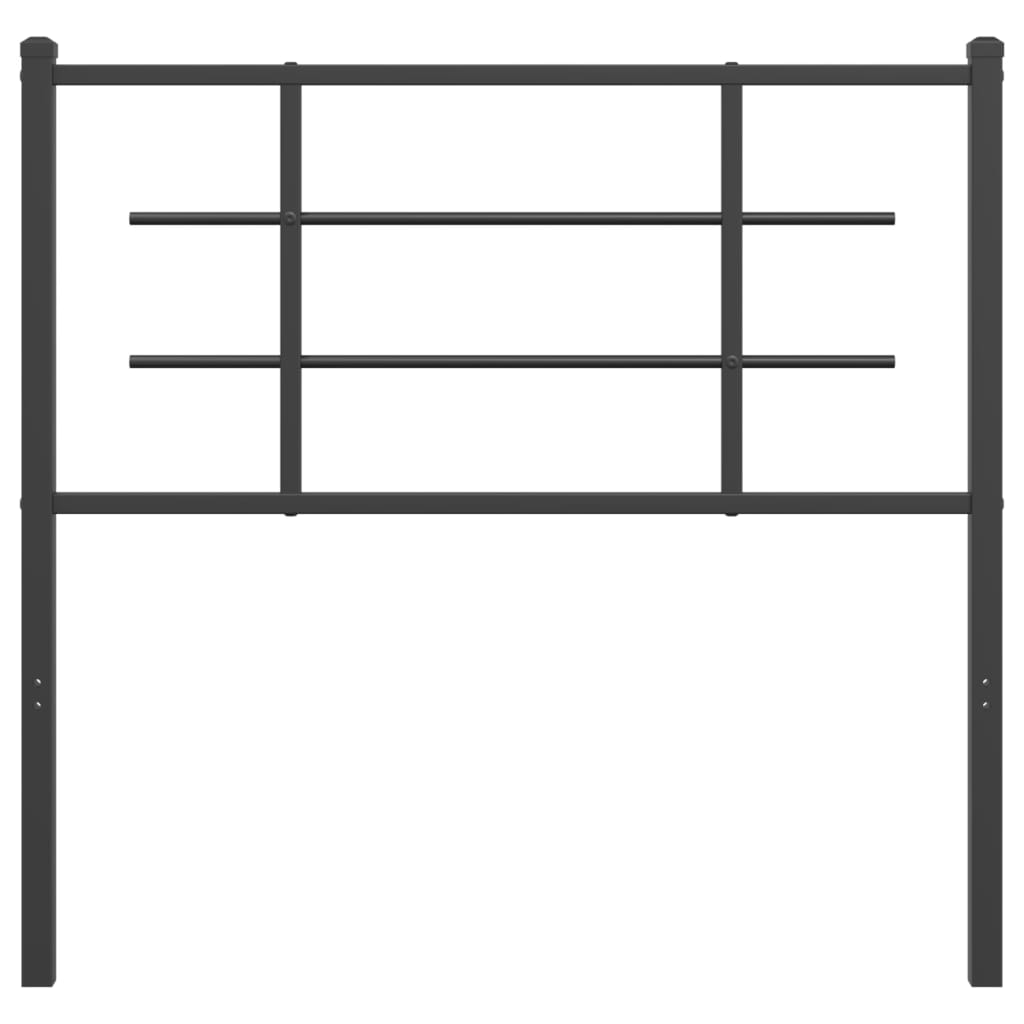 vidaXL Metal Headboard Black 100 cm