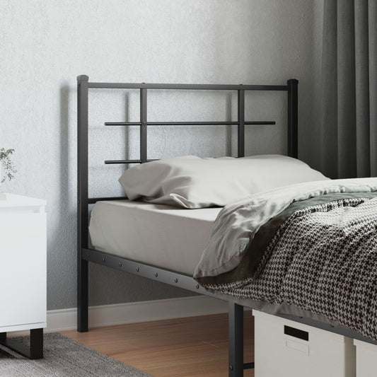 vidaXL Metal Headboard Black 100 cm