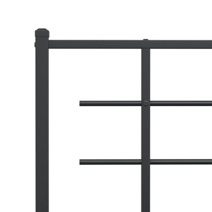 vidaXL Metal Headboard Black 107 cm