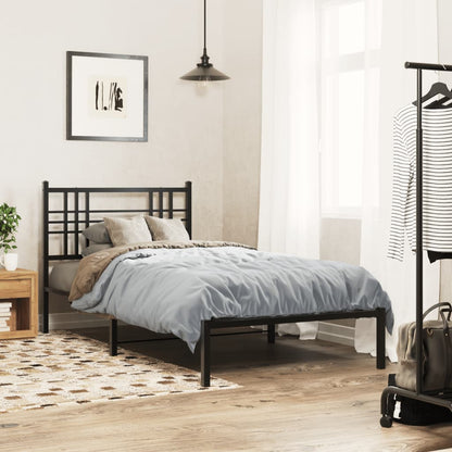 vidaXL Metal Headboard Black 100cm