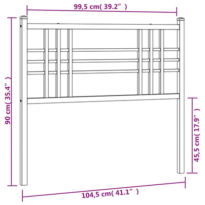 vidaXL Metal Headboard Black 100cm