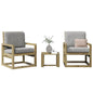 vidaXL 3 Piece Garden Lounge Set Impregnated Wood Pine