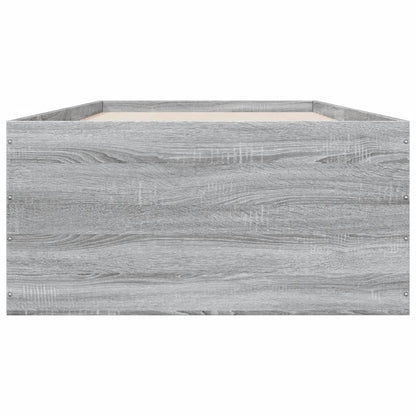 vidaXL Bed Frame without Mattress Grey Sonoma 90x190 cm Single