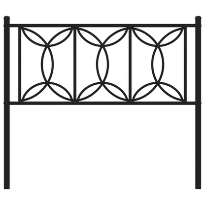 vidaXL Metal Headboard Black 107 cm