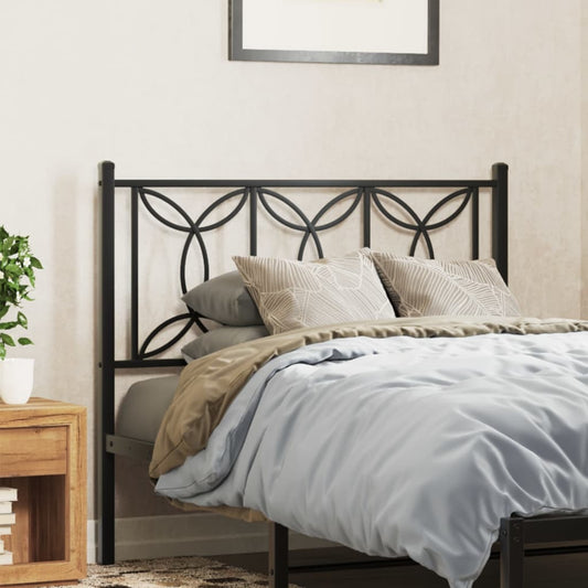 vidaXL Metal Headboard Black 107 cm