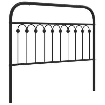 vidaXL Metal Headboard Black 107 cm