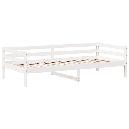 vidaXL Day Bed and Bench Set with Roof without Mattress White 90x200 cm