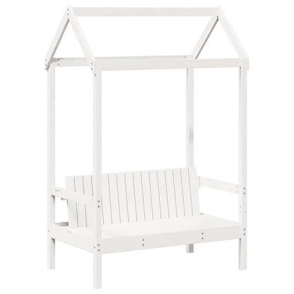 vidaXL Day Bed and Bench Set with Roof without Mattress White 90x200 cm