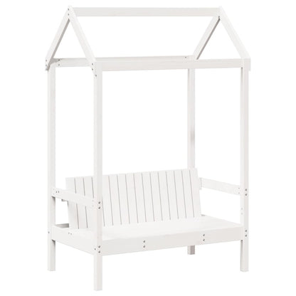 vidaXL Day Bed and Bench Set with Roof without Mattress White 90x200 cm
