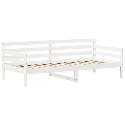 vidaXL Day Bed and Bench Set with Roof without Mattress White 90x200 cm