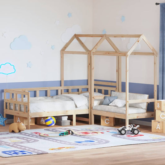 vidaXL Day Bed Set with Roof without Mattress 90x200 cm