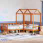 vidaXL Day Bed Set with Roof without Mattress Wax Brown 80x200 cm