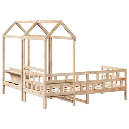 vidaXL Day Bed Set with Roof without Mattress 90x190 cm Single