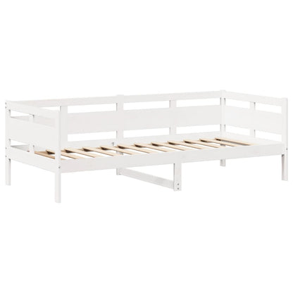 vidaXL Day Bed and Bench Set with Roof without Mattress White 90x200 cm