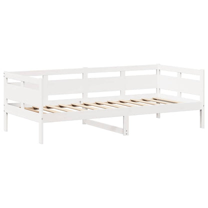 vidaXL Day Bed and Bench Set with Roof without Mattress White 90x190 cm Single