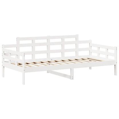 vidaXL Day Bed and Bench Set with Roof without Mattress White 90x190 cm Single