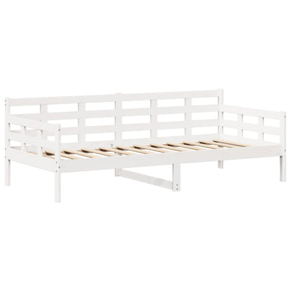 vidaXL Day Bed and Bench Set with Roof without Mattress White 80x200 cm