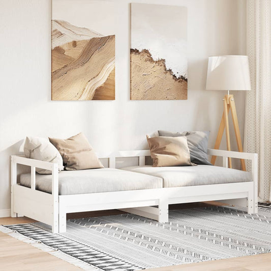 vidaXL Daybed without Mattress White 90x200 cm Solid Wood Pine